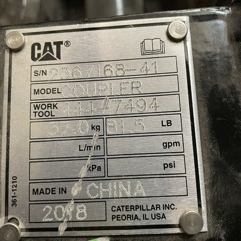 NEW CATERPILLAR  GENUINE OEM 444-7494, 3-4 TON MINI EXCAVATORS MANUAL