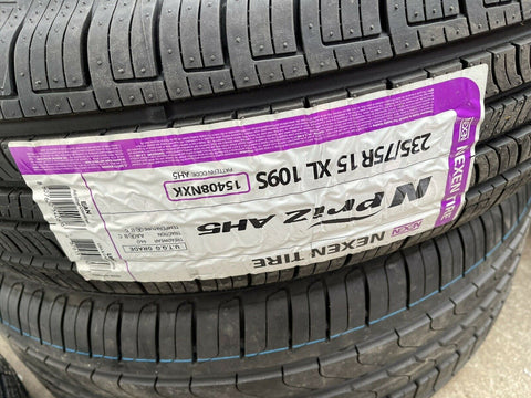 (2) New 235/75R15XL 109S Nexen N Priz AH5 Standard Touring **FREE SHIIPPING**