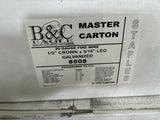 B&C 20 GAUGE FINE WIRE 1/2" CROWN X 5/16" GALVANZIED FASTENER 8008, 200,000 CASE-Mega Mart Warehouse