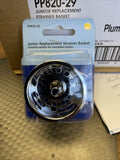 (6 PC BOX) PLUMB PAK PP820-29JUNIOR REPLACEMENT STRAINER BASKET, CHROME PLATED