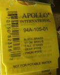 (1 BOX OF 5) Apollo Brass Ball Valve, 1" FNPT Inline 94A-105-01-Mega Mart Warehouse-Ultimate Unclaimed Freight Buyer and Seller Specialists