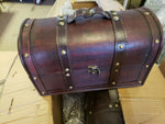 (3) Wald Imports Brown Wood 11" Decorative Trinket, Jewelry, Gem Trunk/Chest-Mega Mart Warehouse-Ultimate Unclaimed Freight Buyer and Seller Specialists