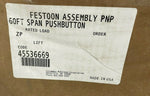 FESTOON C-TRACK ASSEMBLY PNP, PUSH BUTTON, E465734 PVC, JCM451608M, 600V VW1