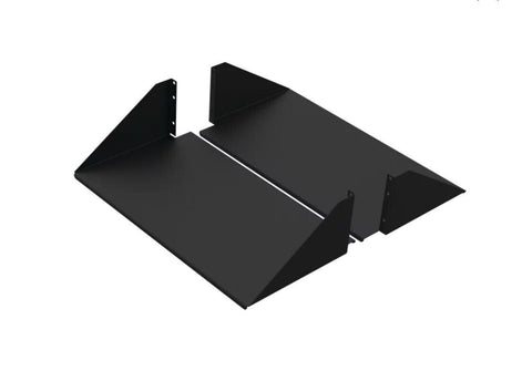 NEW HOFFMAN Double-Sided Solid-Steel Shelf, fits 19” LAN R, Black, Steel