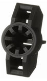 cable tie mount in black is installed onto a 0.44in stud nylon 6.6 500/CUSTODIA