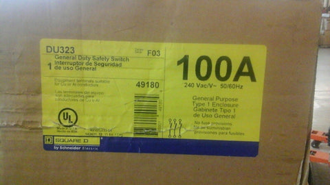 Schneider Electric / Square D DU323 Non-Fusible Safety Switch;100 Amp-Mega Mart Warehouse-Ultimate Unclaimed Freight Buyer and Seller Specialists