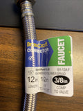 (25/CASE) BrassCraft B1-12A F 12" L, 1/2" FIP, 3/8" Comp Faucet Supply Line-Mega Mart Warehouse-Ultimate Unclaimed Freight Buyer and Seller Specialists