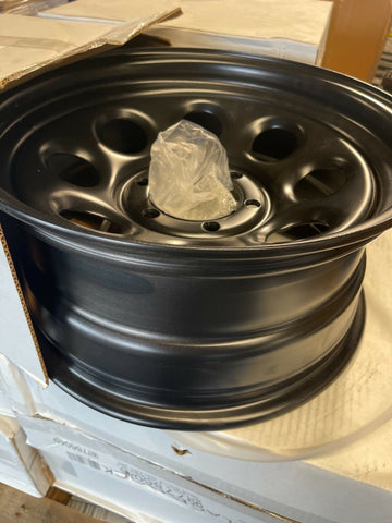 New black Rock 997 Type 8 17x8 6x5 1/2 Steel 2pc Black Matte  Wheel 997786045