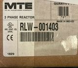 MTE RLW-001403 LINE REACTOR 3 phase 600V MAX-Mega Mart Warehouse-Ultimate Unclaimed Freight Buyer and Seller Specialists