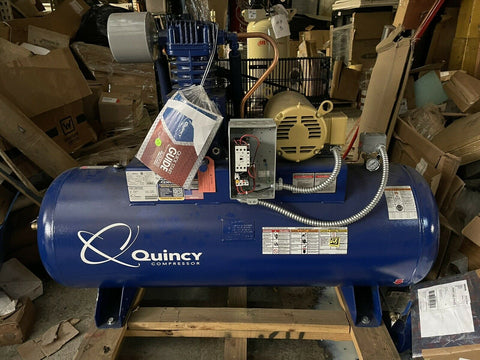 NEW Quincy QT Pro 5-HP 80-Gallon Two-Stage Air Compressor (230V 3-Phase)-Mega Mart Warehouse