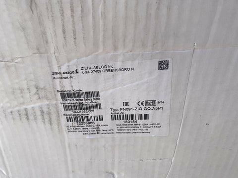 BRAND NEW FN091-ZIQ.GQ.A5P1 ZIEHL-ABEGG FAN