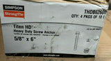 (4 PACKAGES OF 1O)  Simpson Strong-Tie THDB62600H HEAVY DUTY SCREW ANCHORS