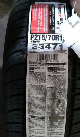 1-215/70-15 UNIROYAL UNIROYAL TIGER PAW AWP 2 97T-Mega Mart Warehouse-Ultimate Unclaimed Freight Buyer and Seller Specialists