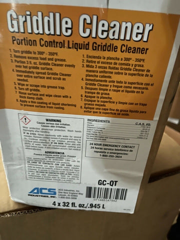 ACS Industries GC-QT Liquid Griddle Cleaner - 4 Quarts