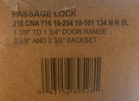 NEW Schlage J10-CNA AGED Bronze Passage Door Knob Set