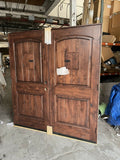 BRAND NEW SOLID WOOD DOUBLE DOOR, ENTRY WAY 82-3/4" T, 5.5" W, 74" L, SHIPS FREE