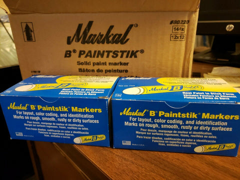 MARKAL B PAINT STICK WHITE 80220 WHITE, BLANCO, BLANC (2 PC LOT, 12 PER CASE)-Mega Mart Warehouse-Ultimate Unclaimed Freight Buyer and Seller Specialists