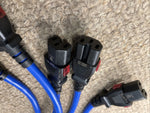 (5 PC LOT) NEW ZONIT DUAL LOCK POWER CORDS zLock-C14-14-aC15-1m