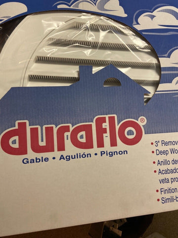 NEW Duraflo 626055-00 Canplas Round Gable Vent, 55 Sq-in, Polypropylene, 22"