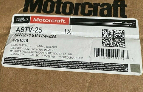 BRAND NEW Genuine Motorcraft ASTV-25 Strut   FORD Part # 5U2Z-18V124-ZM