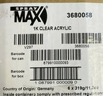 SPRAY MAX 1K CLEAR ACRYLIC 3680058, V297 (6EA/CASE) 6X11.3OZ-Mega Mart Warehouse