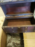 (3) Wald Imports Brown Wood 11" Decorative Trinket, Jewelry, Gem Trunk/Chest-Mega Mart Warehouse-Ultimate Unclaimed Freight Buyer and Seller Specialists