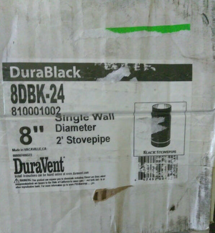NEW Dura-Vent Single-Wall Stovepiping 24" 8DBK-24-Mega Mart Warehouse-Ultimate Unclaimed Freight Buyer and Seller Specialists