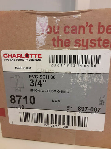 BRAND NEW charlotte union w/ epdm o-ring 8710/897-007 (10 per lot)