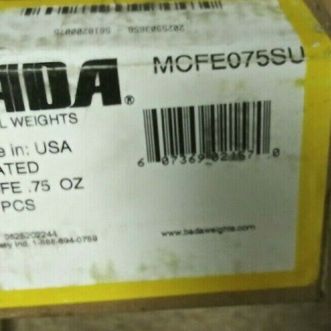 (1 BOX OF 25) BADA MCFE 0.75OZ WHEEL WEIGHTS-Mega Mart Warehouse-Ultimate Unclaimed Freight Buyer and Seller Specialists