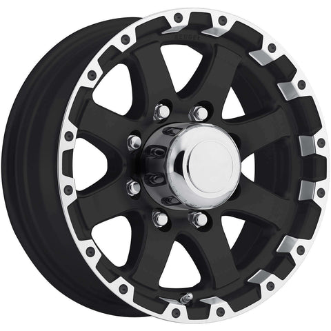 (1) NEW 16" X 6" SenDel T08 8-Lug Boat Camper RV Trailer Wheel Black Machined