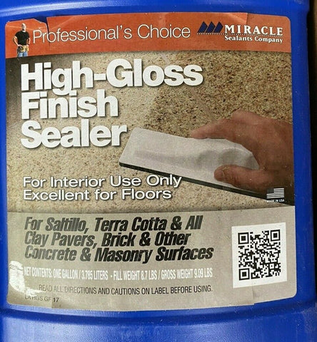 HIGH GLOSS FINISH SEALER MIRACLE 753927511363, 1 GALLON (2 PC CASE)-Mega Mart Warehouse