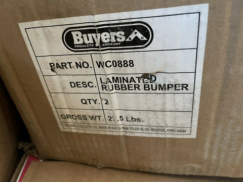 NEW Buyers Products WC0888 Heavy Duty Rubber Wheel Chock (2 PC CASE)