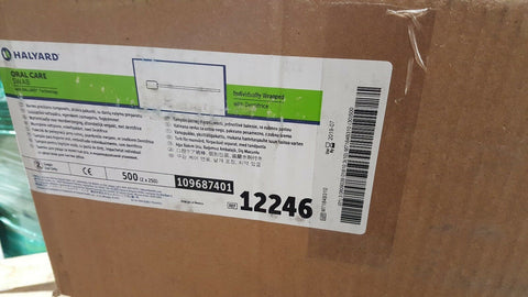 Halyard 12246 Oral Care Swabs Individually Wrapped Non-Sterile Dentifrice (500)-Mega Mart Warehouse-Ultimate Unclaimed Freight Buyer and Seller Specialists