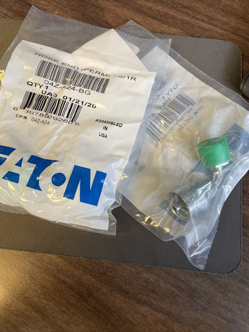 (2) NEW EATON 04Z-A24-BG CRIMP HOSE FITTING