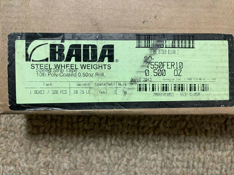 Bada Speed Strip Tape Poly Coated Steel Wheel Weights 10lb, 0.50oz Roll-Mega Mart Warehouse-Ultimate Unclaimed Freight Buyer and Seller Specialists
