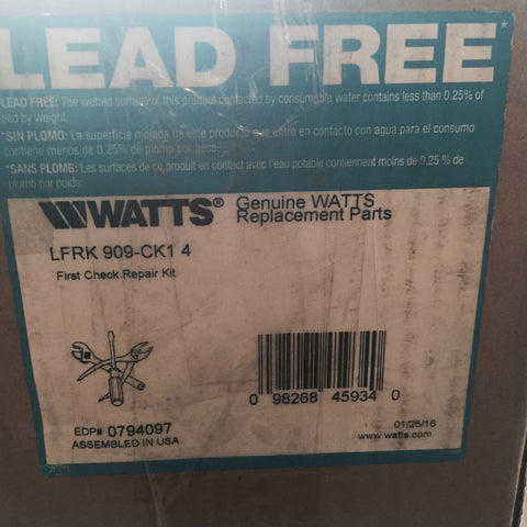 GENUINE WATTS LFRK 909-CK1 2 1/2-3 First Check Valve Repair Kit-Mega Mart Warehouse-Ultimate Unclaimed Freight Buyer and Seller Specialists