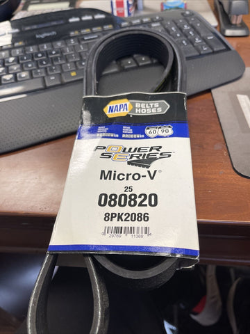 GENUINE NAPA Gates Micro-V K080820 8PK2086 Serpentine Belt  *FREE SHIPPING*