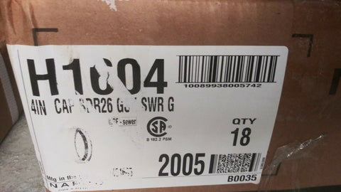 (1 BOX OF 18) NEW NAPCO 4IN CAP SDR26 G3X SWR G H1604-Mega Mart Warehouse-Ultimate Unclaimed Freight Buyer and Seller Specialists