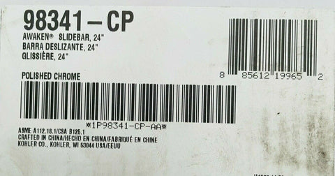 NEW Kohler 98341-CP Slidebar 24" Polished chrome-Mega Mart Warehouse