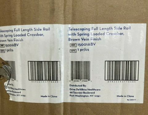 NEW Drive Full Bed Side Rail 43 to 72 19-1/2 15001ABV - ONE PAIR-Mega Mart Warehouse