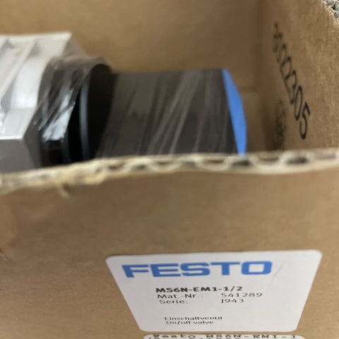 NEW FESTO MS6N-EM1-1/2 SHUT ON OFF VALVE 541289