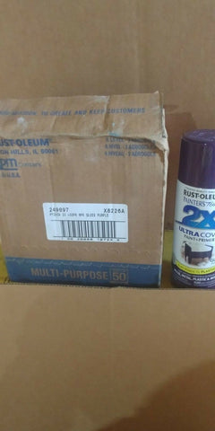 RUST-OLEUM 249097 12 oz. Ultra Cover 2x Gloss Spray, Gloss Purple 6 PACK from megamartkc.