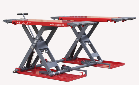 Mid-Rise Scissor Lift 8000 lb 47" Height Electric Lock Release ASL-MR8012 **NO POWER UNIT, LIFT ONLY WITH PARTS AND ACCESSORIES**  FREE SHIIPPING!!!