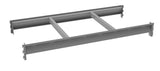 Decking, Ribbed Steel, 96 in W, 24 in D, Gray, Powder Coated Finish, Gauge: 22