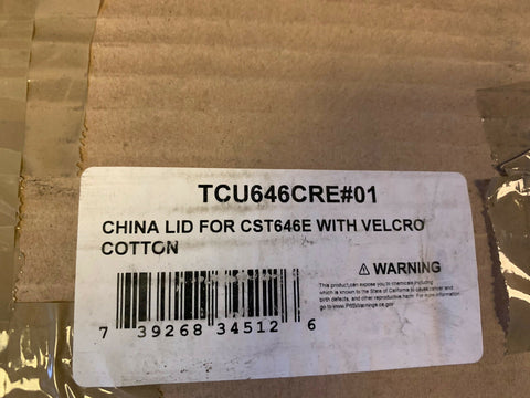 NEW Toto TCU646CRE#01 China Tank Lid for CST646E with Vel Tape, Cotton