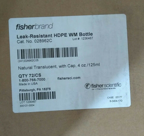 NEW Fisherbrand Leakproof HDPE Wide-Mouth Bottles-Mega Mart Warehouse-Ultimate Unclaimed Freight Buyer and Seller Specialists