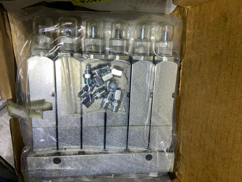 NEW Lincoln 85770-6 SL-V Injector Manifold Assembly Six Outlets-Mega Mart Warehouse-Ultimate Unclaimed Freight Buyer and Seller Specialists