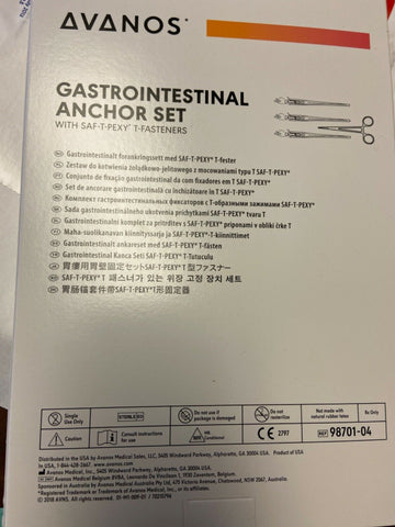 NEW Avanos gastrointestinal anchor set 98701-04 Exp 5-06-2022-Mega Mart Warehouse-Ultimate Unclaimed Freight Buyer and Seller Specialists
