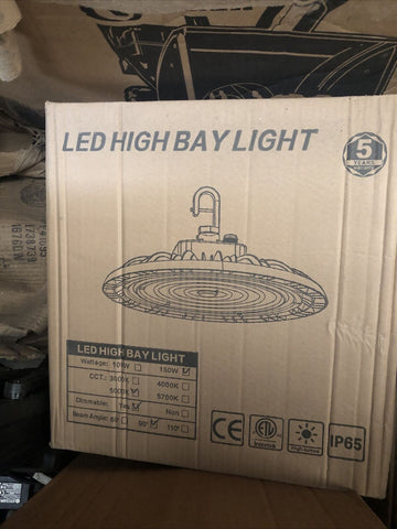 LED HIGH BAY LIGHT 150W /5000K DIMMABLE 90 DEGREES IP65 NEW-Mega Mart Warehouse-Ultimate Unclaimed Freight Buyer and Seller Specialists