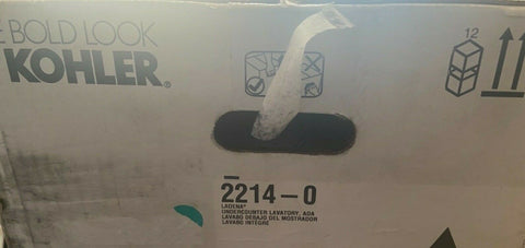 NEW Kohler K-2214-0 Ladena 20-7/8" Undermount Bathroom Sink with Overflow, White-Mega Mart Warehouse